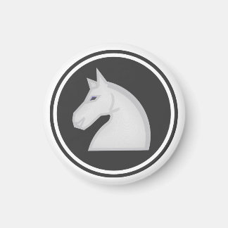 Aimant Chevalier blanc pièce d'échecs