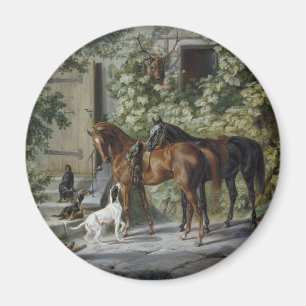 Aimant Chevaux à la Porche (par Albrecht Adam)