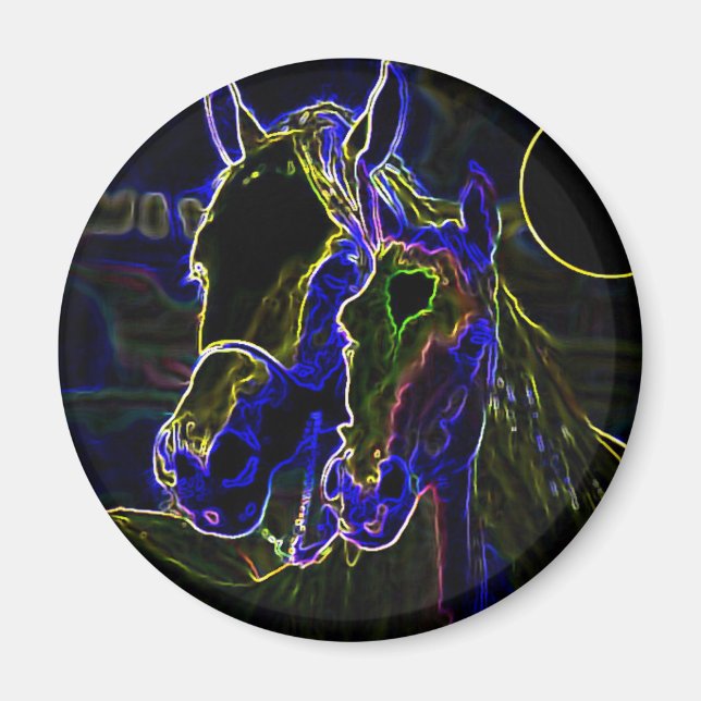 Aimant Chevaux Blacklight (Devant)
