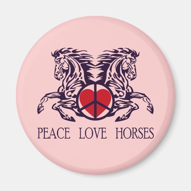 AIMANT CHEVAUX D'AMOUR DE LA PAIX (Devant)