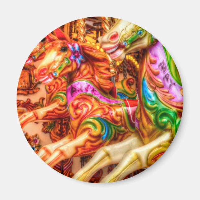 Aimant Chevaux de carrousel victorien (Devant)