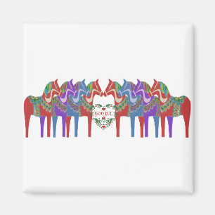 Aimant Chevaux de Dala scandinaves Dieu juil Noël