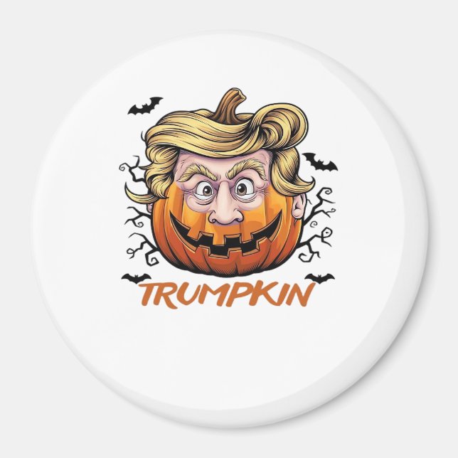 Aimant Cheveux drôle de Citrouille Halloween Boo - Humour (Devant)