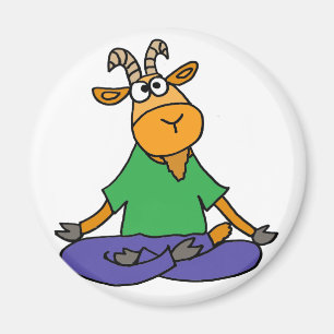 Aimant Chèvre Drôle Faire Lotus Position Yoga