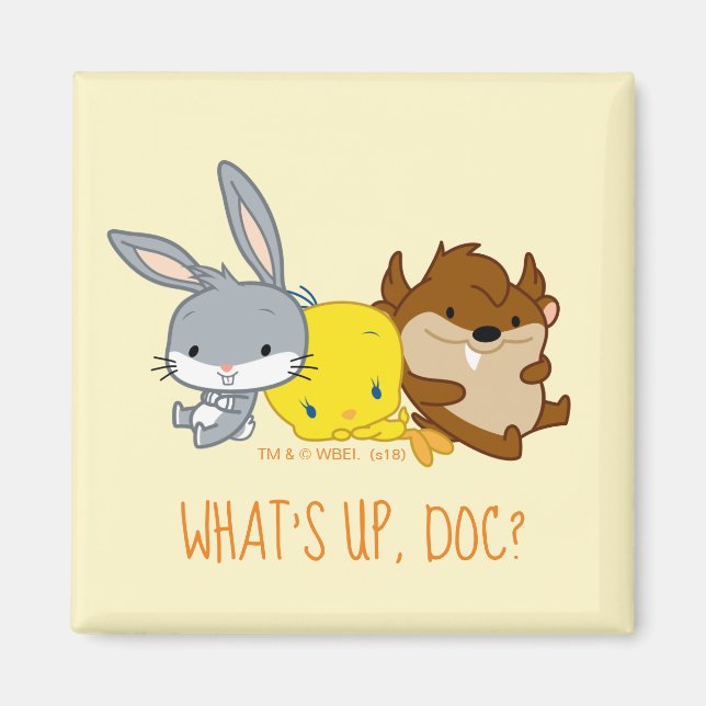 Aimant Chibi BUGS BUNNY™, TWEETY™ & TAZ™ (Devant)