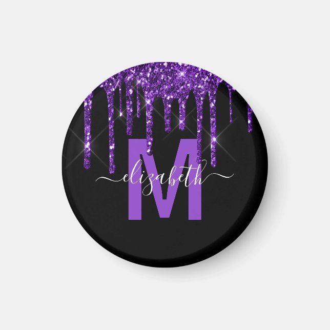 Aimant Chic Purple Parties scintillant de séchage brosse  (Devant)