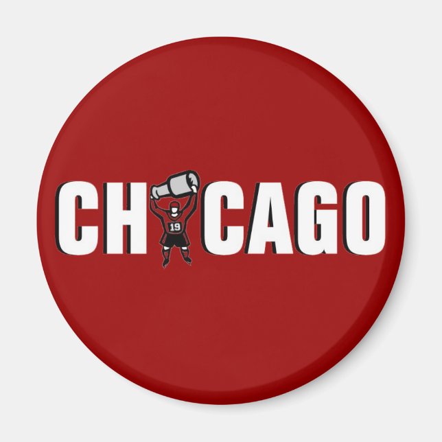 Aimant Chicago Blackhawks : Champions de la Coupe Stanley (Devant)