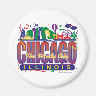Aimant Chicago-Confetti