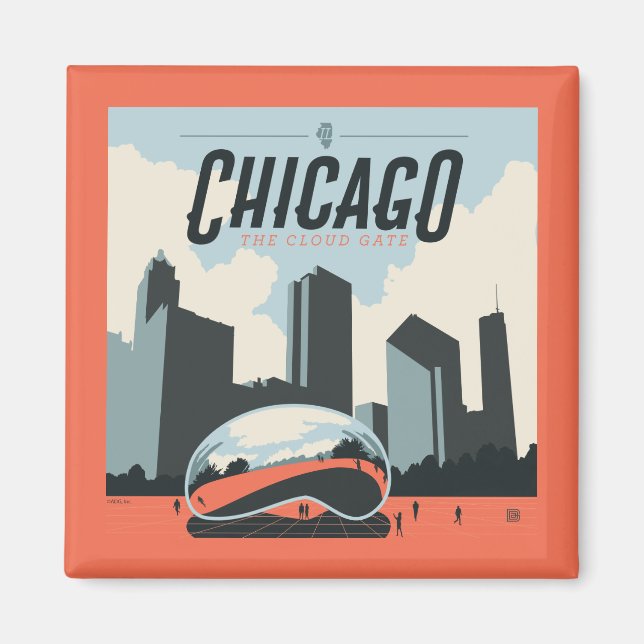 Aimant Chicago, Illinois | Millennium Park (Devant)