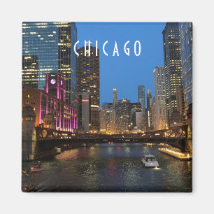 Aimant Chicago River la nuit
