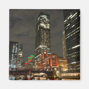Aimant Chicago Skyline la nuit