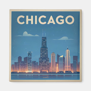 Aimant Chicago USA vintage