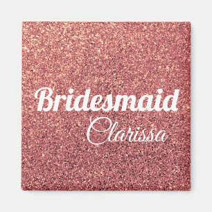 Aimant chick chick rose or parties scintillant bridesmaid