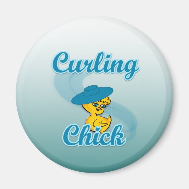 Aimant Chick de curling #3 (Devant)
