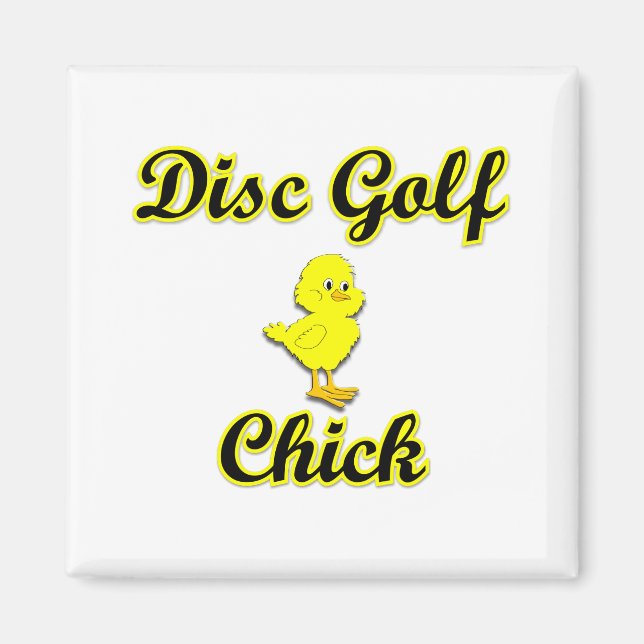 Aimant Chick de golf sur disque (Devant)