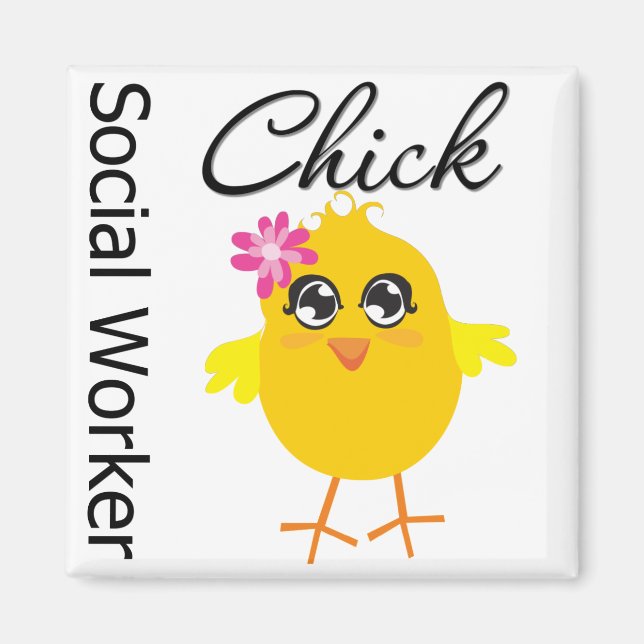 Aimant Chick de travailleur social (Devant)