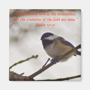 Aimant Chickadee sur une brindille