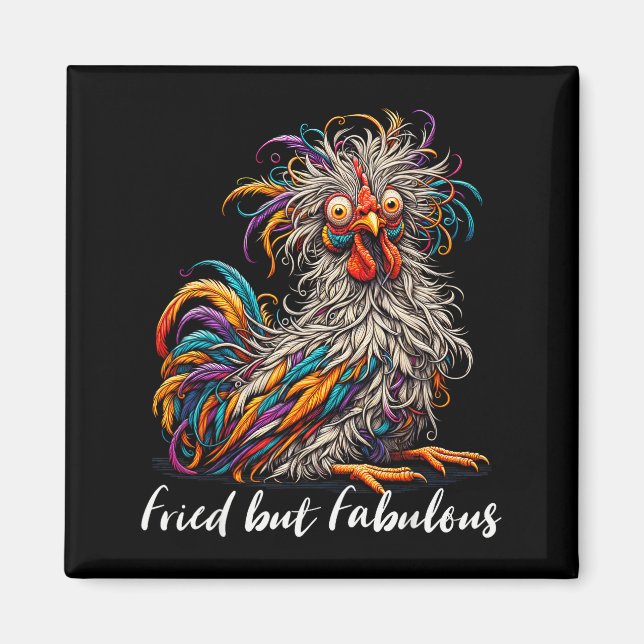 Aimant Chicken Funny Fried But Fabulous Graphic Women Chi (Devant)