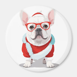 Aimant Chien À Balle Français En Costume Père Noël Adorab