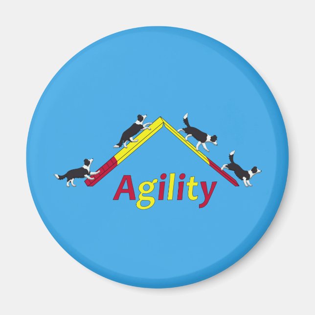 Aimant chien agilité (Devant)