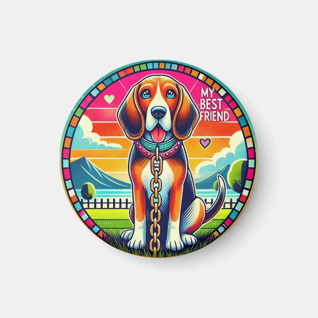 Aimant Chien Animé mignon (Devant)