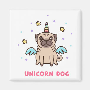 Aimant Chien arc-en-ciel de Unicorne