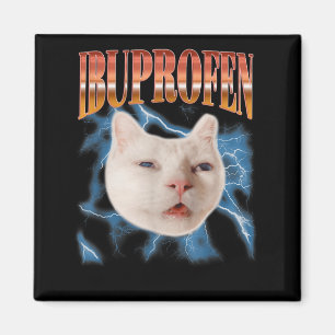 Aimant Chien Chat Ibuprofène Mignon Rétro Graphique Mème