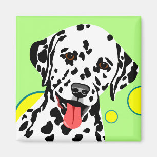 Aimant Chien dalmatien avec des cercles