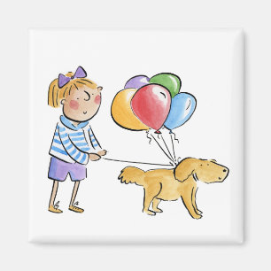 Aimant Chien d'anniversaire