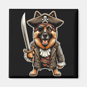 Aimant Chien de Berger Allemand Chien de Pirate Fête d'Ha