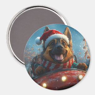 Aimant Chien de berger belge Montagnes russes Noël