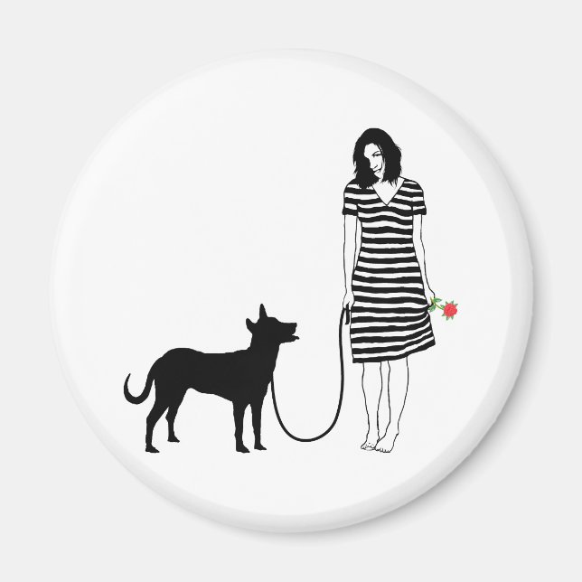 Aimant Chien de Caroline (Devant)