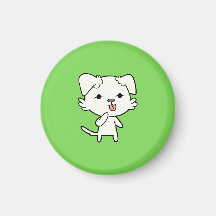 Aimant chien de chat - Vert