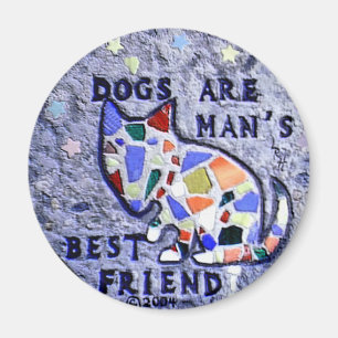 Aimant Chien de mosaïque
