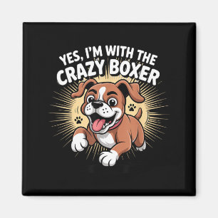 Aimant Chien de race de chiot mignon drôle avec le fou
