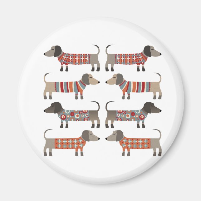 Aimant Chien de saucisse Dachshund (Devant)