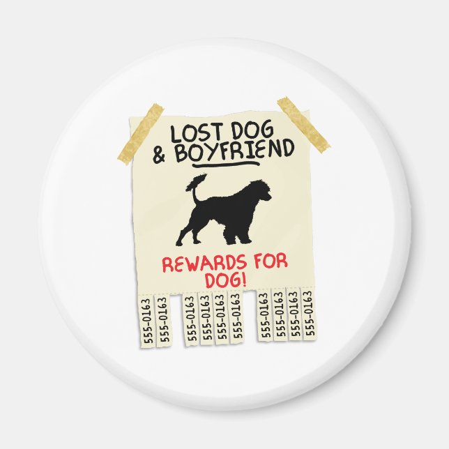 Aimant Chien d'eau portugais (Devant)