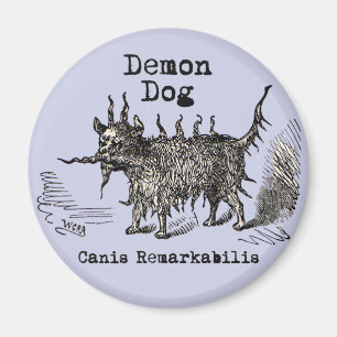 Aimant Chien Demon Vintage Funny migre