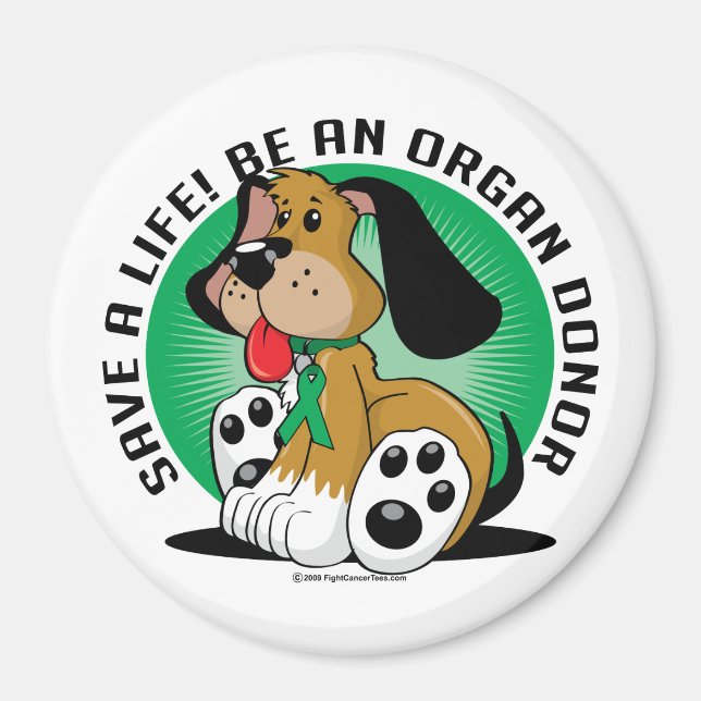 Aimant Chien donneur d'organes (Devant)