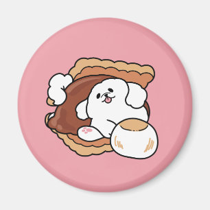 Aimant Chien drôle et design de S'more – Pun pour amateur
