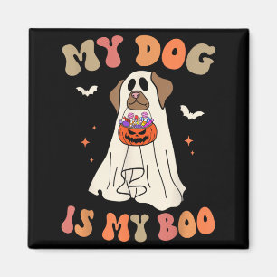 Aimant Chien est Boo Fantôme Épouvantable Halloween Amour