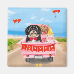 Aimant Chien Havanais Saint Valentin Camion