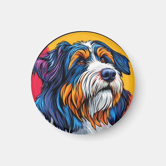 Aimant Chien illustrant la créativité vivante (Devant)