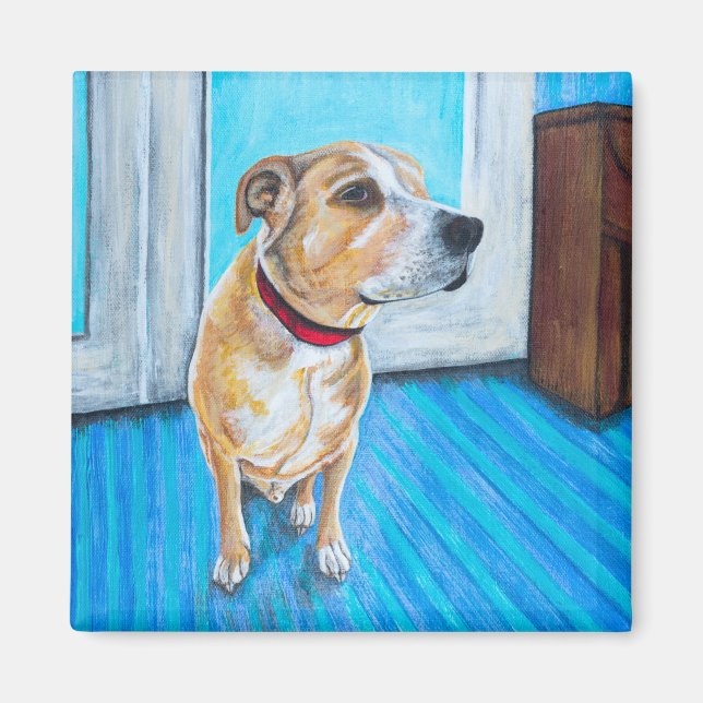 Aimant Chien jaune (Devant)