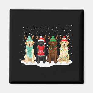 Aimant Chien Labrador noir de Noël Équipage correspondant