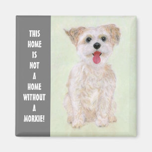 Aimant Chien Morkie Avec Texte