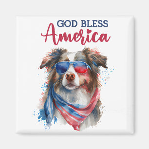 Aimant Chien Patriotique-Bergers Australien
