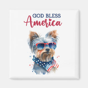 Aimant Chien patriotique Yorkie