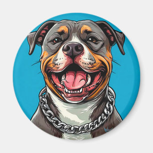 Aimant Chien Pitbull mignon