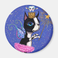 Chien poilu de dents Boston Terrier Pink Tutu Crow